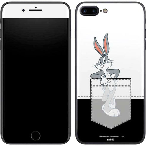 Looney Tunes Bugs Bunny Black White iPhone 8 Plus Skin