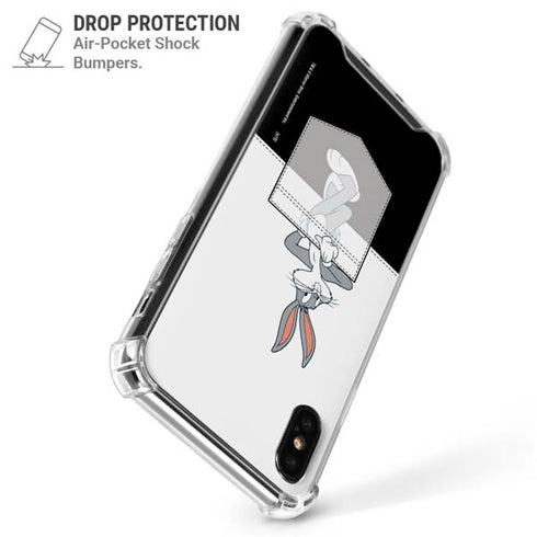 Looney Tunes Bugs Bunny Black White iPhone X/XS Clear Case