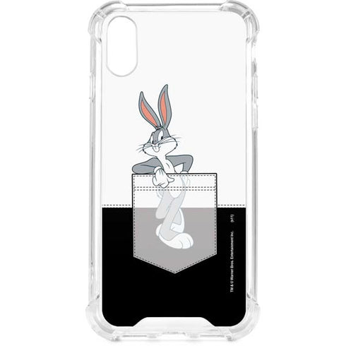 Looney Tunes Bugs Bunny Black White iPhone XS Clear Case