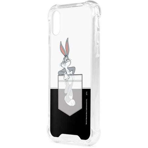 Looney Tunes Bugs Bunny Black White iPhone XS Clear Case