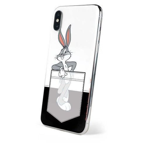 Looney Tunes Bugs Bunny Black White iPhone XS Max Skin