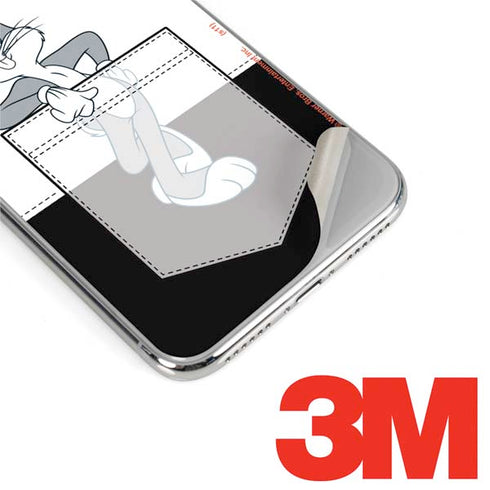 Looney Tunes Bugs Bunny Black White iPhone XS Max Skin