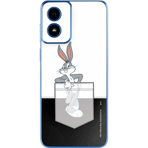 Looney Tunes Bugs Bunny Black White Moto G Play 4G (2024) Skin