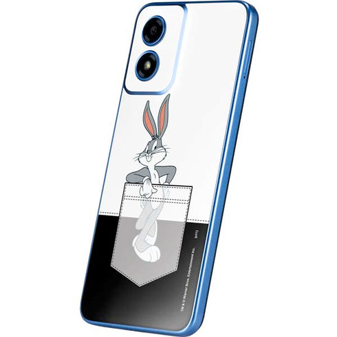 Looney Tunes Bugs Bunny Black White Moto G Play 4G (2024) Skin
