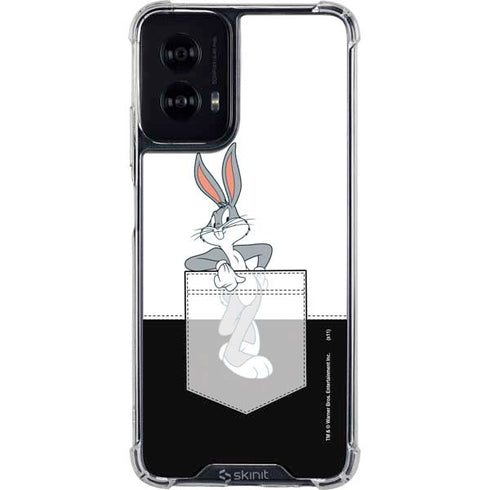 Looney Tunes Bugs Bunny Black White Moto G Power 5G (2024) Clear Case