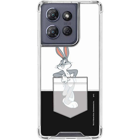 Looney Tunes Bugs Bunny Black White Moto G Power 5G (2025) Clear Case