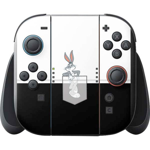 Looney Tunes Bugs Bunny Black White Nintendo Switch 2 (2025) with Joy-Con Skin