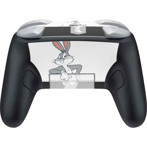 Looney Tunes Bugs Bunny Black White Nintendo Switch 2 (2025) Pro Controller Skin