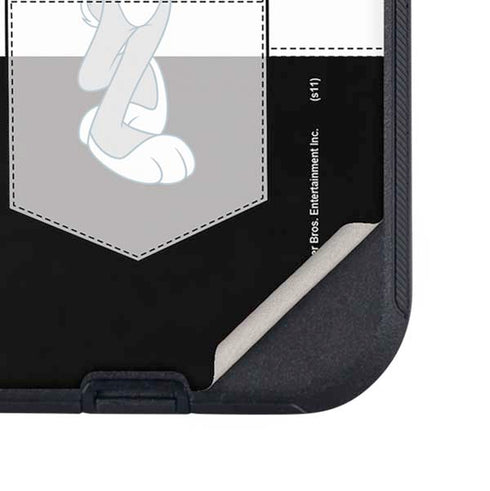 Looney Tunes Bugs Bunny Black White Otterbox Defender iPhone Skin