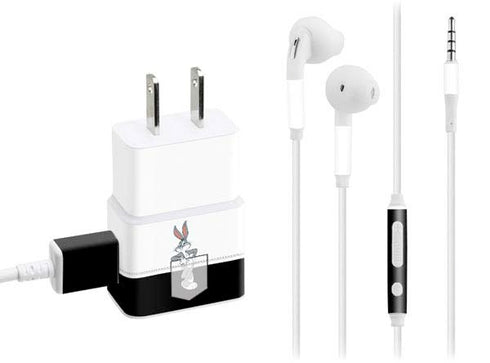 Looney Tunes Bugs Bunny Black White Phone Charger Skin