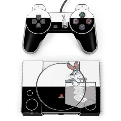 Looney Tunes Bugs Bunny Black White PlayStation Classic Bundle Skin