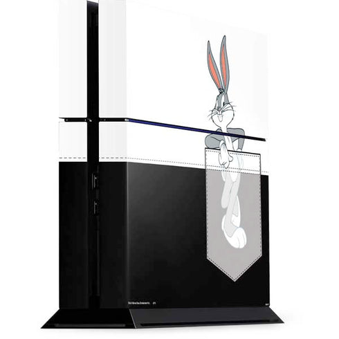 Looney Tunes Bugs Bunny Black White PS4 Console Skin