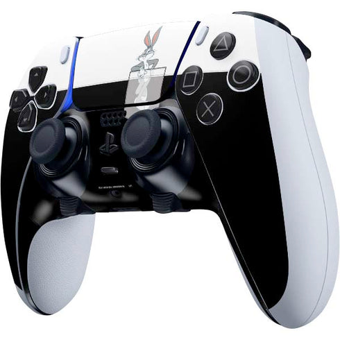 Looney Tunes Bugs Bunny Black White PS5 DualSense Edge Pro Controller Skin