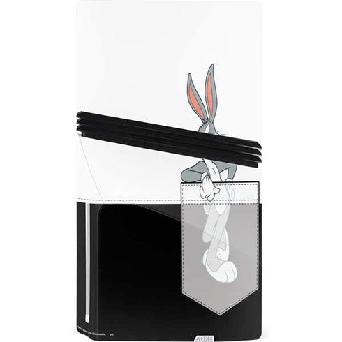 Looney Tunes Bugs Bunny Black White PS5 Pro Disk Bundle Skin