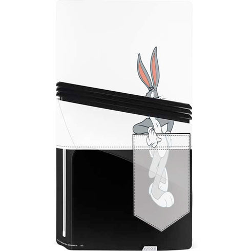 Looney Tunes Bugs Bunny Black White PS5 Pro Disk Console Skin