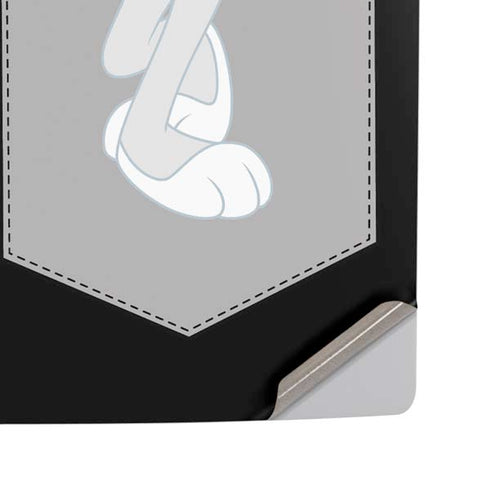 Looney Tunes Bugs Bunny Black White PS5 Pro Disk Console Skin