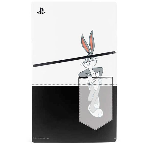 Looney Tunes Bugs Bunny Black White PS5 Slim Digital Edition Console Skin
