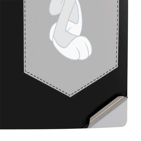 Looney Tunes Bugs Bunny Black White PS5 Slim Digital Edition Console Skin