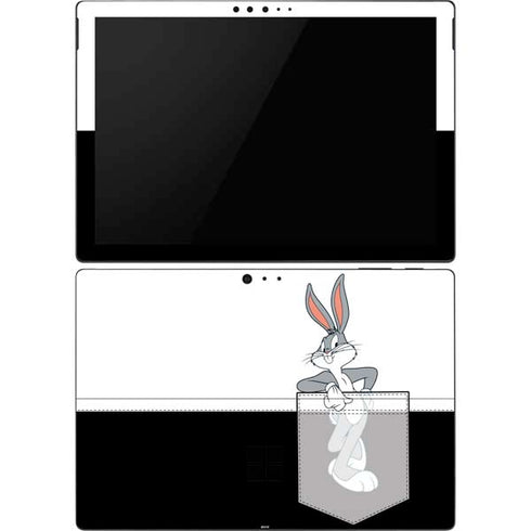 Looney Tunes Bugs Bunny Black White Surface Pro 6 Skin