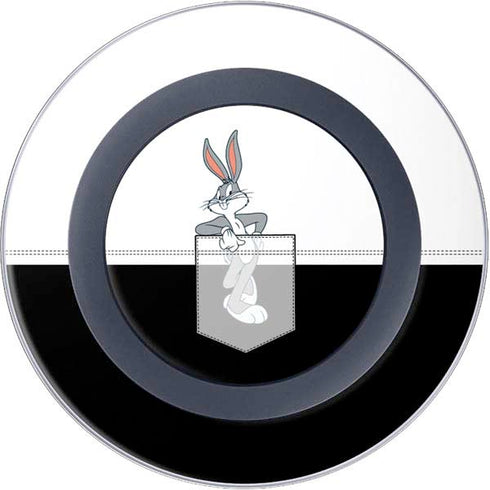Looney Tunes Bugs Bunny Black White Wireless Charger Skin
