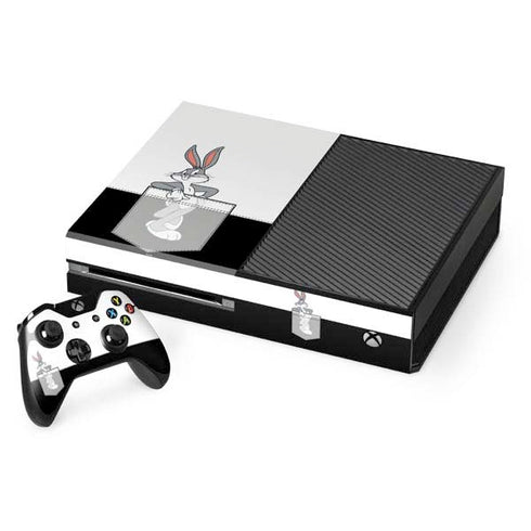 Looney Tunes Bugs Bunny Black White Xbox One Console and Controller Bundle Skin