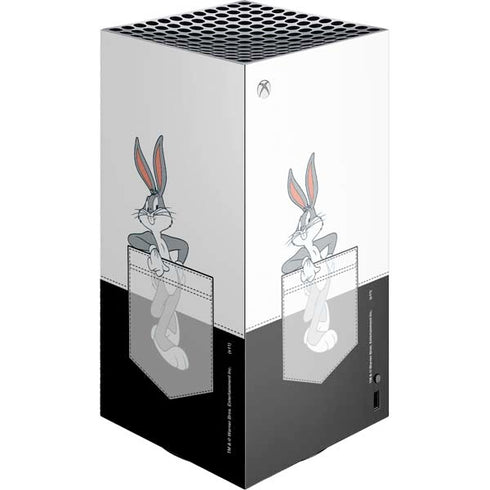 Looney Tunes Bugs Bunny Black White XBox Series X Digital Edition Console Skin