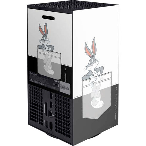 Looney Tunes Bugs Bunny Black White XBox Series X Digital Edition Console Skin