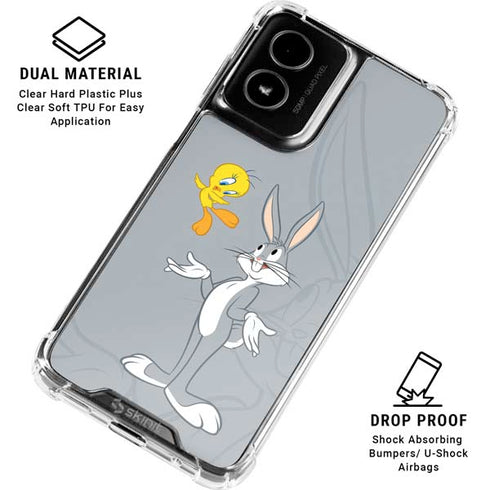 Looney Tunes Bugs Bunny Double Moto G Power 5G (2024) Clear Case