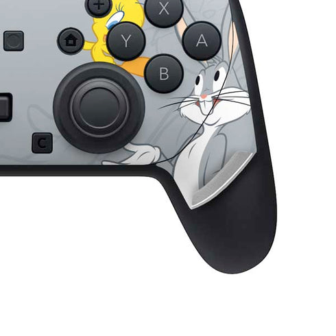 Looney Tunes Bugs Bunny Double Nintendo Switch 2 (2025) Pro Controller Skin