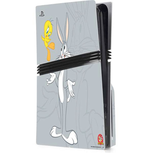 Looney Tunes Bugs Bunny Double PS5 Pro Disk Console Skin