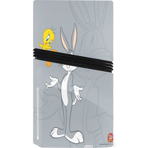 Looney Tunes Bugs Bunny Double PS5 Pro Disk Console Skin