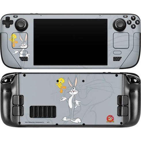 Looney Tunes Bugs Bunny Double Steam Deck Handheld Gaming Computer OLED Skin