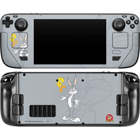 Looney Tunes Bugs Bunny Double Steam Deck Handheld Gaming Computer Skin