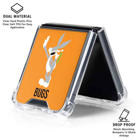 Looney Tunes Bugs Bunny Identity Galaxy Z Flip6 Clear Case