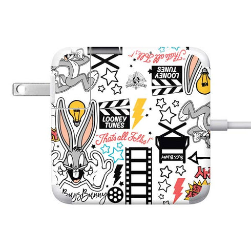 Looney Tunes Bugs Bunny Patches 85W Power Adapter (15 and 17 inch MacBook Pro Charger) Skin