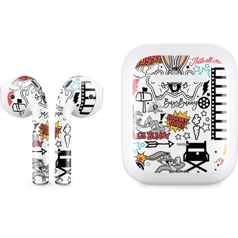 Looney Tunes Bugs Bunny Patches Apple AirPods Skin