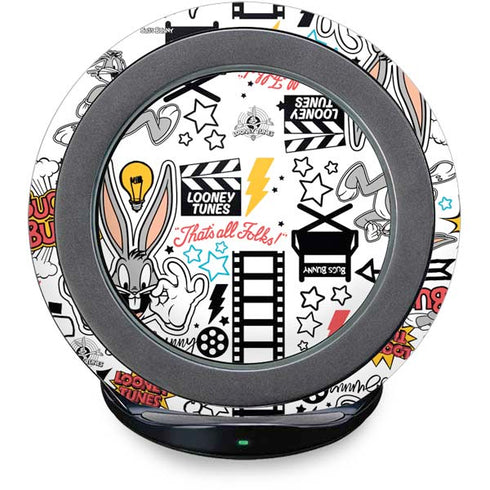 Looney Tunes Bugs Bunny Patches Fast Charge Wireless Charging Stand Skin