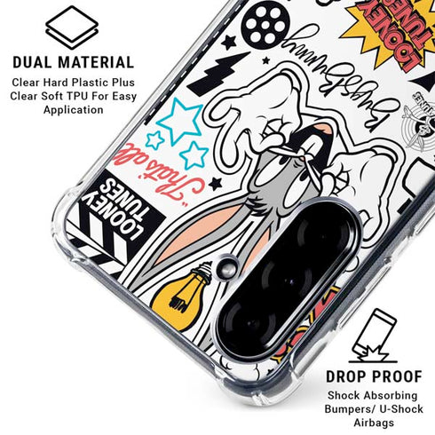 Looney Tunes Bugs Bunny Patches Galaxy A36 5G Clear Case