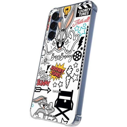 Looney Tunes Bugs Bunny Patches Galaxy A55 5G Clear Case