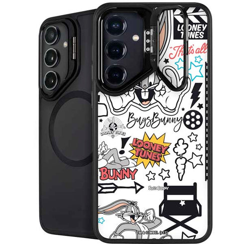 Looney Tunes Bugs Bunny Patches Galaxy S24 Plus Kickstand Case