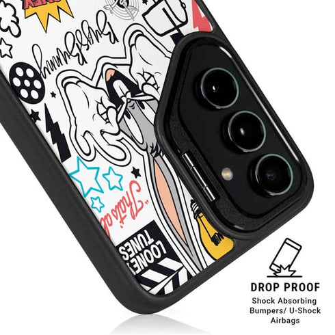Looney Tunes Bugs Bunny Patches Galaxy S25 Plus Kickstand Case