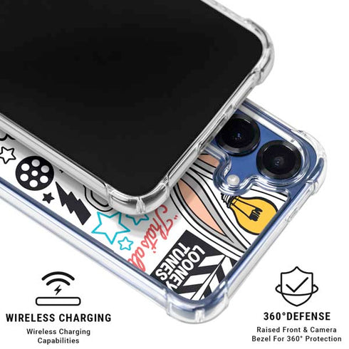 Looney Tunes Bugs Bunny Patches Galaxy S25 FE Clear Case