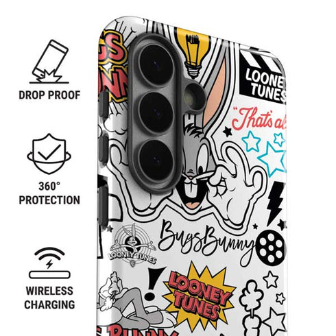 Looney Tunes Bugs Bunny Patches Galaxy S26 Impact Case