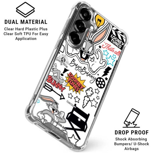 Looney Tunes Bugs Bunny Patches Galaxy S26 Plus Clear Case