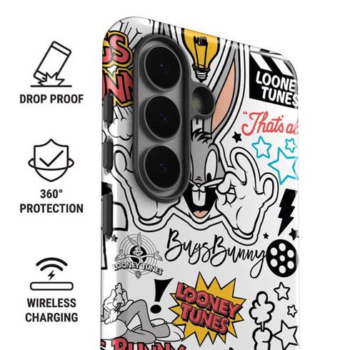 Looney Tunes Bugs Bunny Patches Galaxy S26 Plus Impact Case