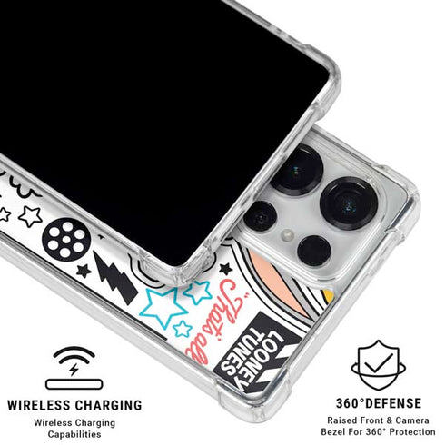 Looney Tunes Bugs Bunny Patches Galaxy S26 Ultra Clear Case