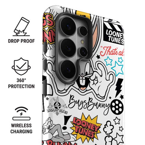Looney Tunes Bugs Bunny Patches Galaxy S26 Ultra Impact Case