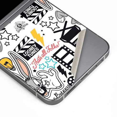 Looney Tunes Bugs Bunny Patches Galaxy Z Flip6 Skin