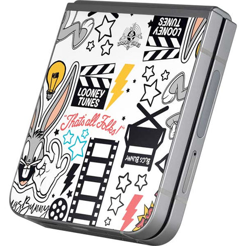 Looney Tunes Bugs Bunny Patches Galaxy Z Flip6 Skin