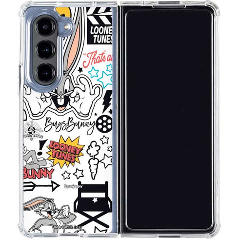 Looney Tunes Bugs Bunny Patches Galaxy Z Fold5 5G Clear Case